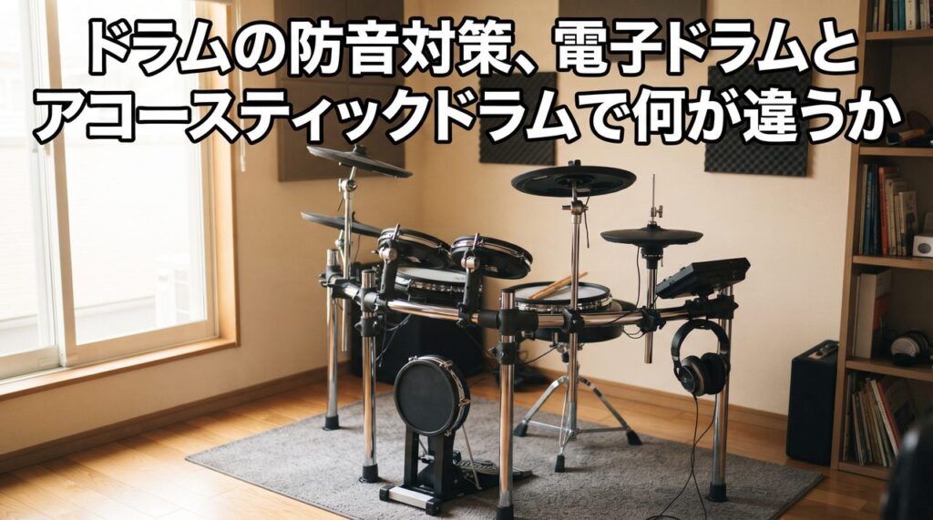 ドラムの防音対策、電子ドラムとアコースティックドラムで何が違うか