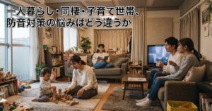 一人暮らし・同棲・子育て世帯、防音対策の悩みはどう違うか
