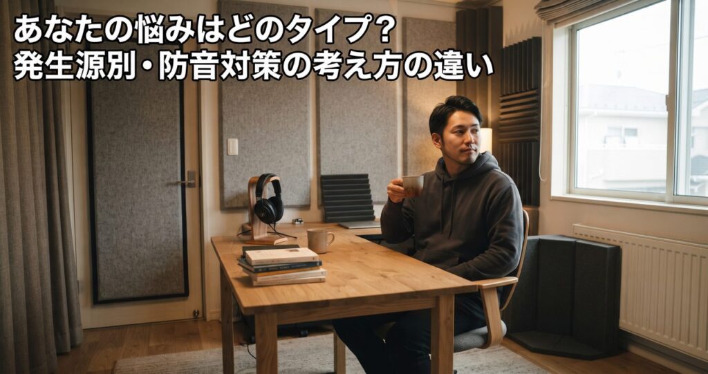 あなたの悩みはどのタイプ?発生源別・防音対策の考え方の違い