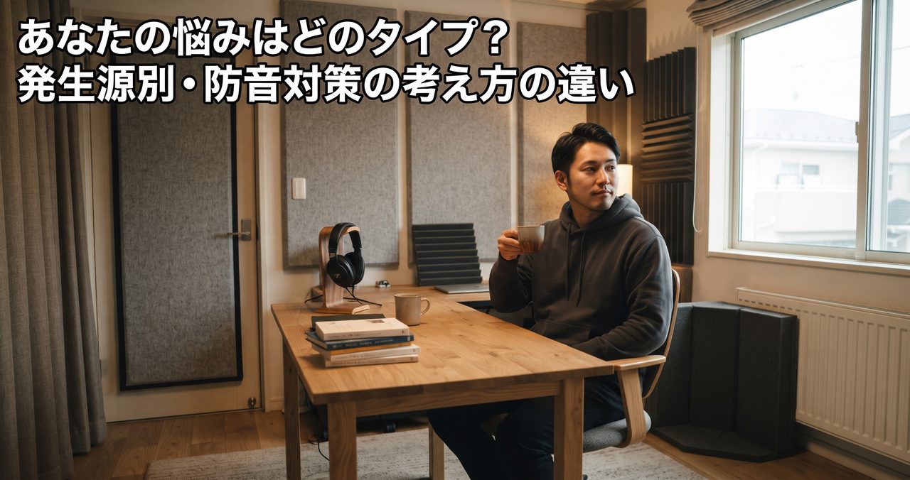あなたの悩みはどのタイプ?発生源別・防音対策の考え方の違い