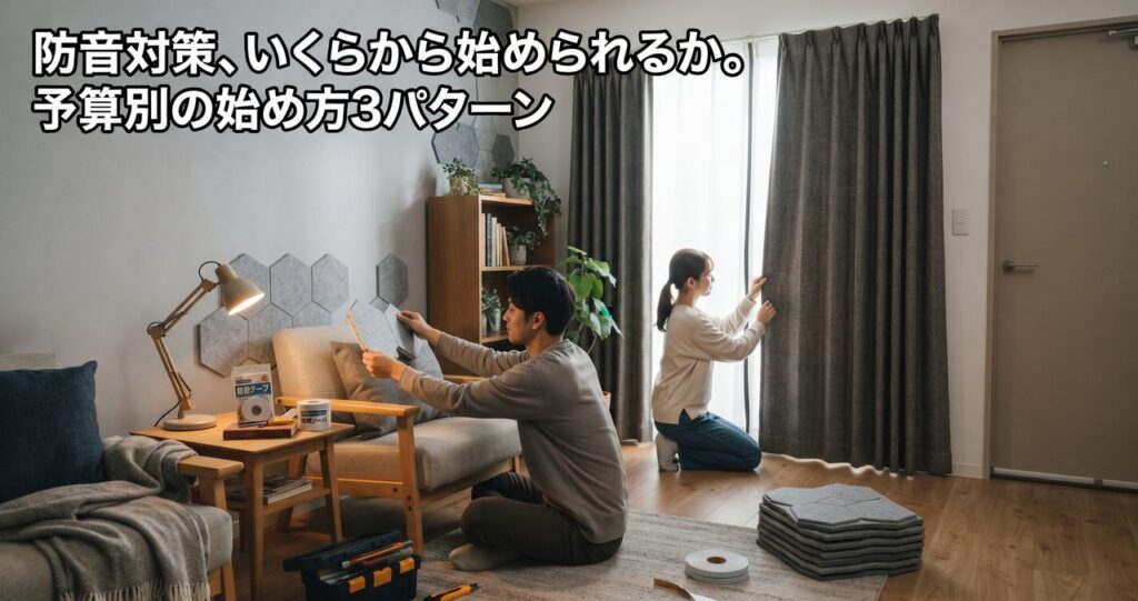 防音対策、いくらから始められるか。予算別の始め方3パターン
