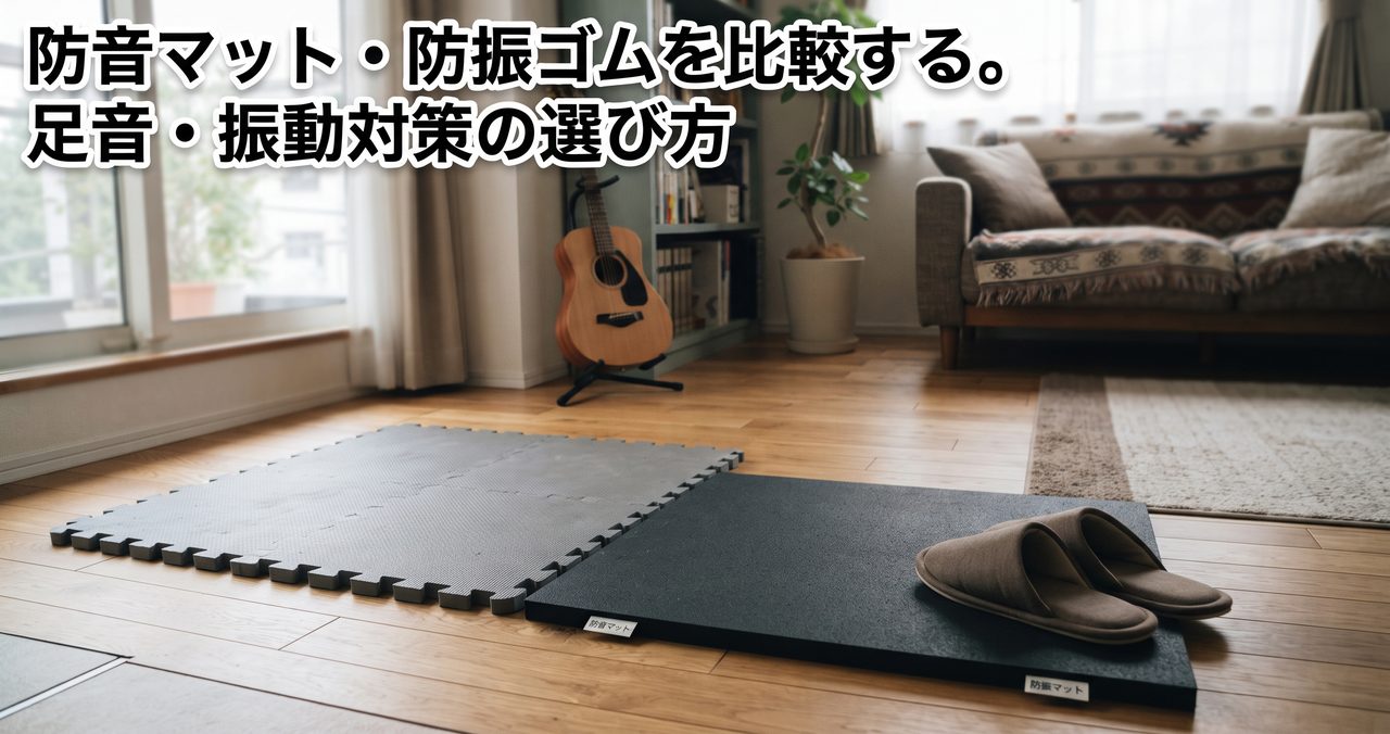 防音マット・防振ゴムを比較する。足音・振動対策の選び方