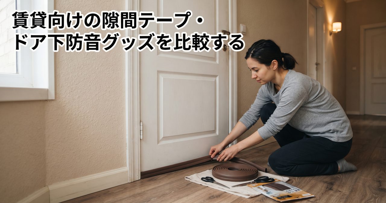賃貸向けの隙間テープ・ドア下防音グッズを比較する
