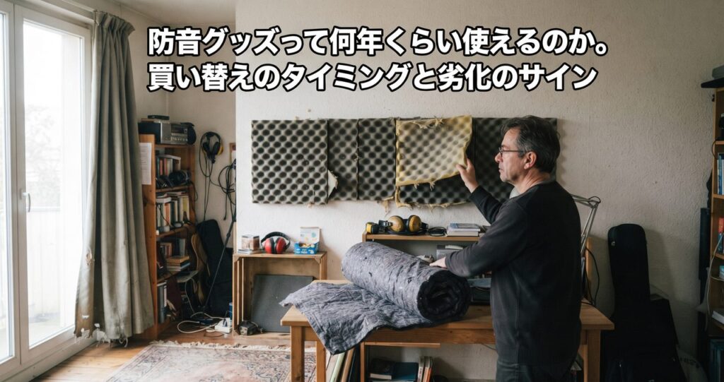 防音グッズって何年くらい使えるのか。買い替えのタイミングと劣化のサイン