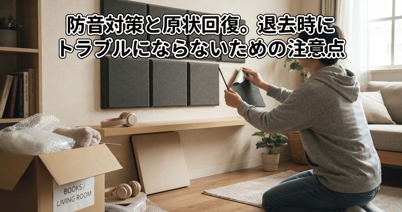 防音対策と原状回復。退去時にトラブルにならないための注意点