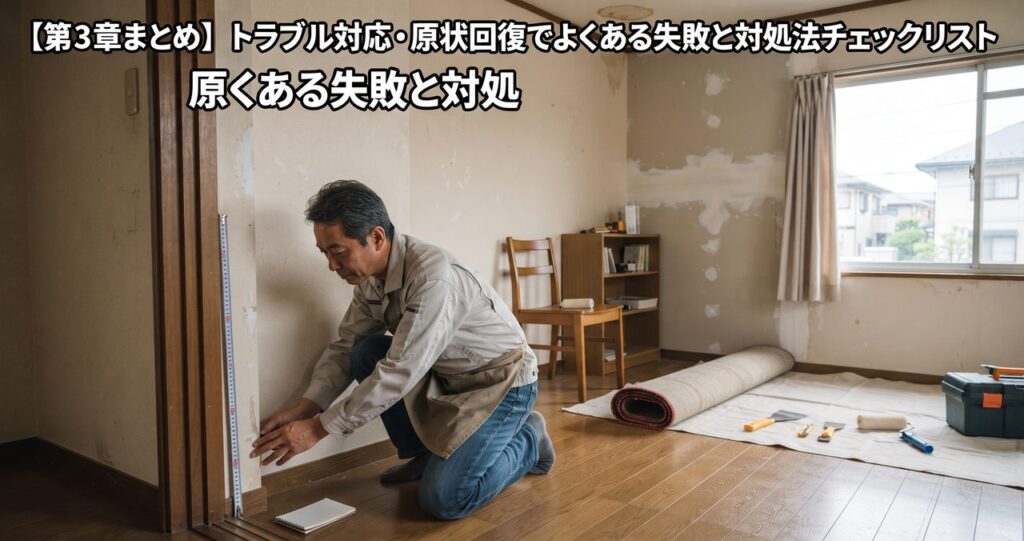 【第3章まとめ】トラブル対応・原状回復でよくある失敗と対処法チェックリスト