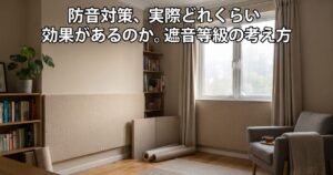 防音対策、実際どれくらい効果があるのか。遮音等級の考え方