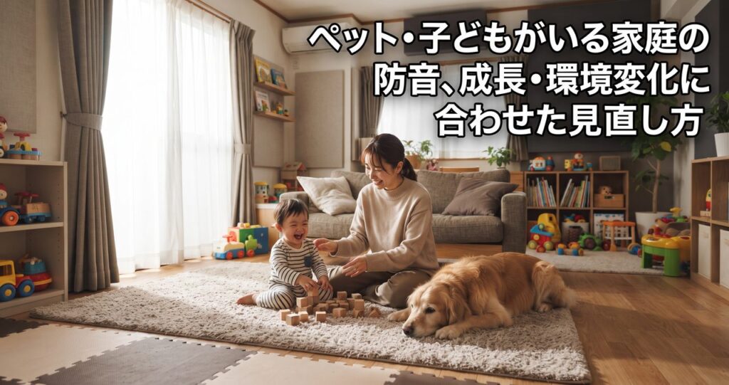 ペット・子どもがいる家庭の防音、成長・環境変化に合わせた見直し方