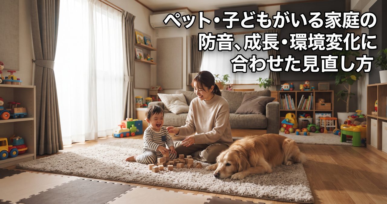 ペット・子どもがいる家庭の防音、成長・環境変化に合わせた見直し方