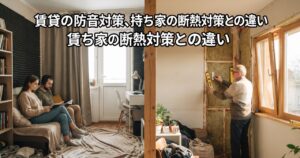賃貸の防音対策、持ち家の断熱対策との違い