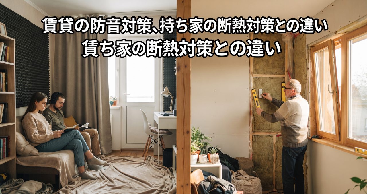 賃貸の防音対策、持ち家の断熱対策との違い