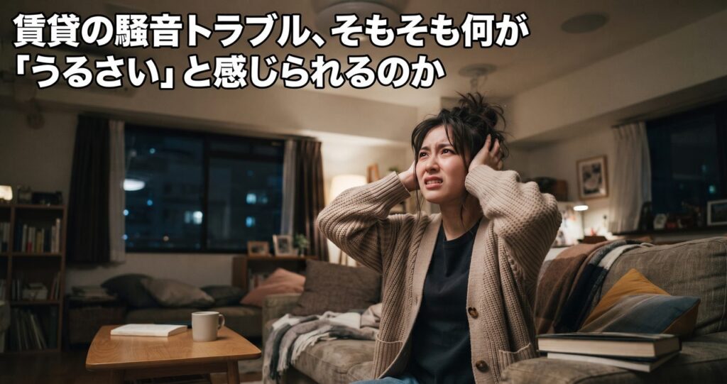 賃貸の騒音トラブル、そもそも何が「うるさい」と感じられるのか