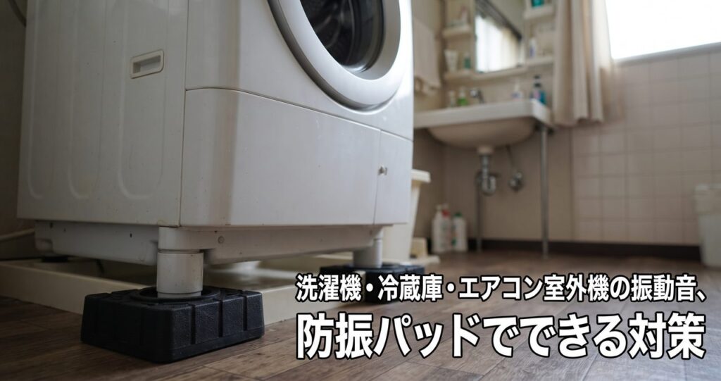 洗濯機・冷蔵庫・エアコン室外機の振動音、防振パッドでできる対策