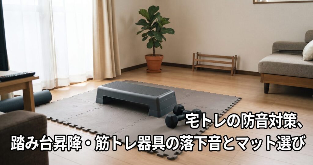 宅トレの防音対策、踏み台昇降・筋トレ器具の落下音とマット選び